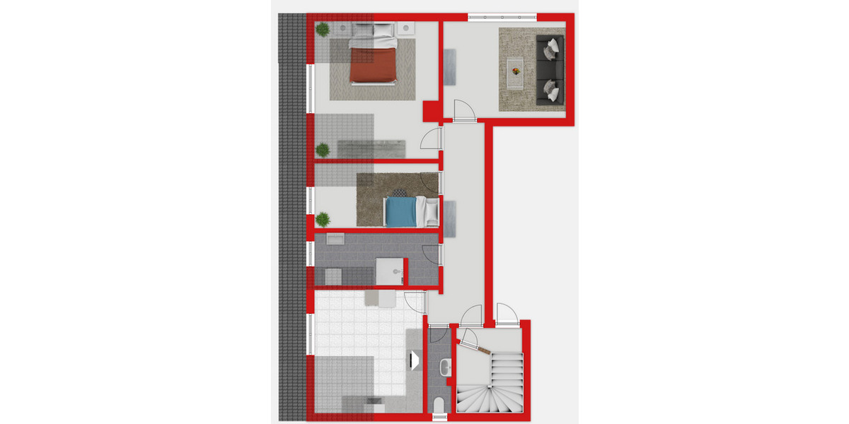 Dachgeschoßwohnung Stuttgart Bad Cannstatt - 3 Zimmer, 75 m&sup2;, 990&euro; | Angebot:26355327
