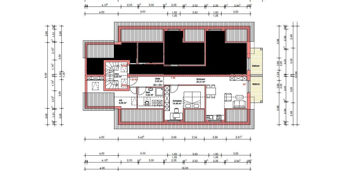 Dachgeschoßwohnung Ruppichteroth - 2.5 Zimmer, 65 m&sup2;, 780&euro; | Angebot:26639504