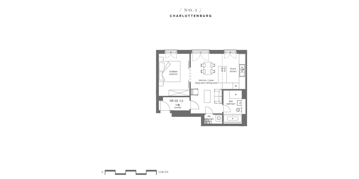 Etagenwohnung Berlin Hansaviertel - 2 Zimmer, 47 m&sup2;, 1.190&euro; | Angebot:26763995