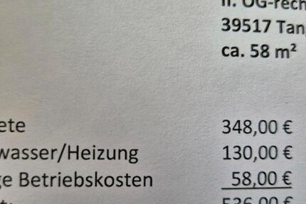 Wohnung Tangerhütte - 3 Zimmer, 58 m&sup2;, 536&euro; | Angebot:26478482