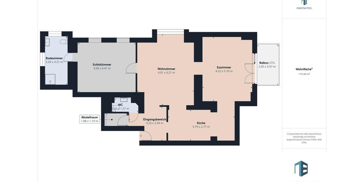 Exklusive Erdgeschosswohnung in historischer Villa mit schönem Ausblick auf die Nahe 3 zimmer