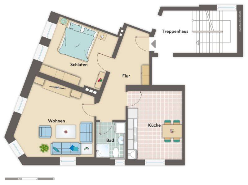 Modernisierte 2-Zimmer-Wohnung in Bremerhaven-Lehe 2 zimmer