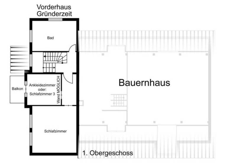 Renoviertes Altbau-Haus aus der Gründerzeit in Bauernhaus-Umgebung Alt-Osdorf