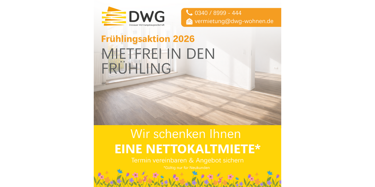 Etagenwohnung Dessau-Roßlau Roßlau - 4 Zimmer, 69 m&sup2;, 626&euro; | Angebot:26067138