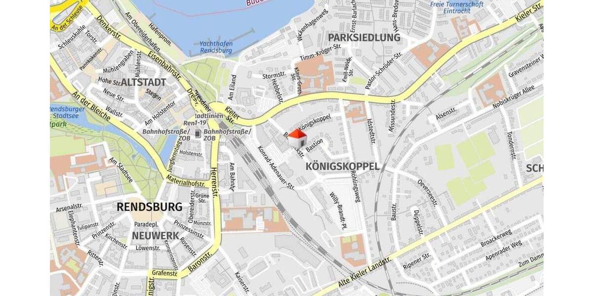 Etagenwohnung Rendsburg Königskoppel - 3 Zimmer, 65 m&sup2;, 610&euro; | Angebot:25814043