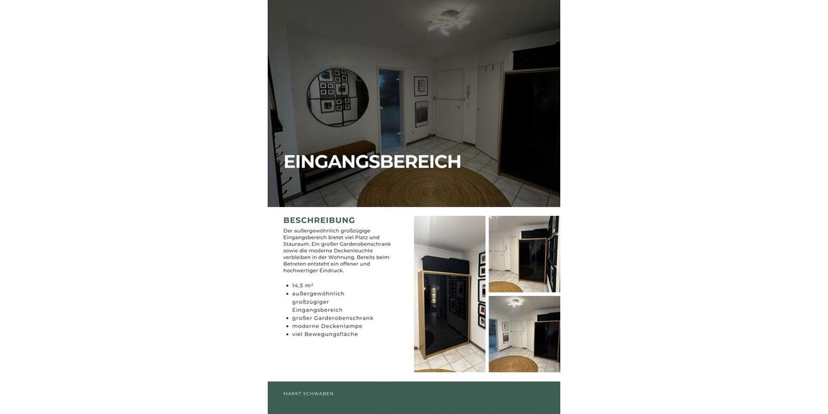 Dachgeschoßwohnung Markt Schwaben - 3 Zimmer, 96 m&sup2;, 1.700&euro; | Angebot:24731941