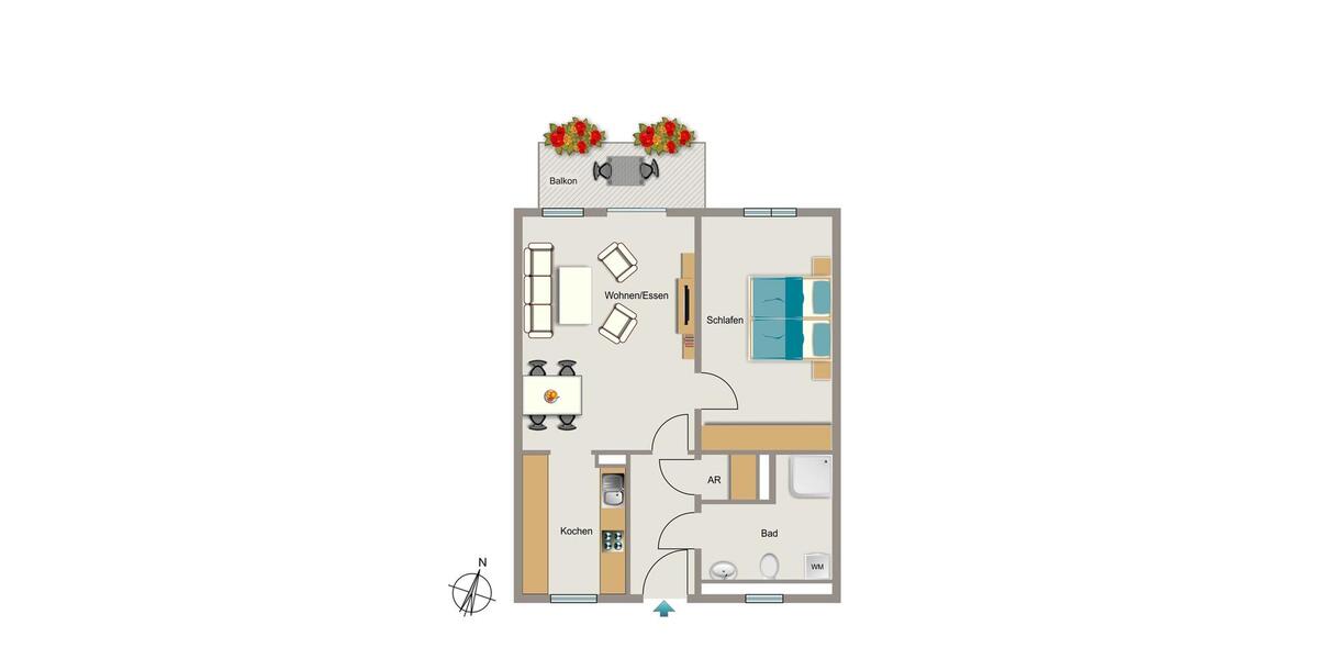 Etagenwohnung Duisburg Walsum - 2 Zimmer, 64 m&sup2;, 770&euro; | Angebot:26227961