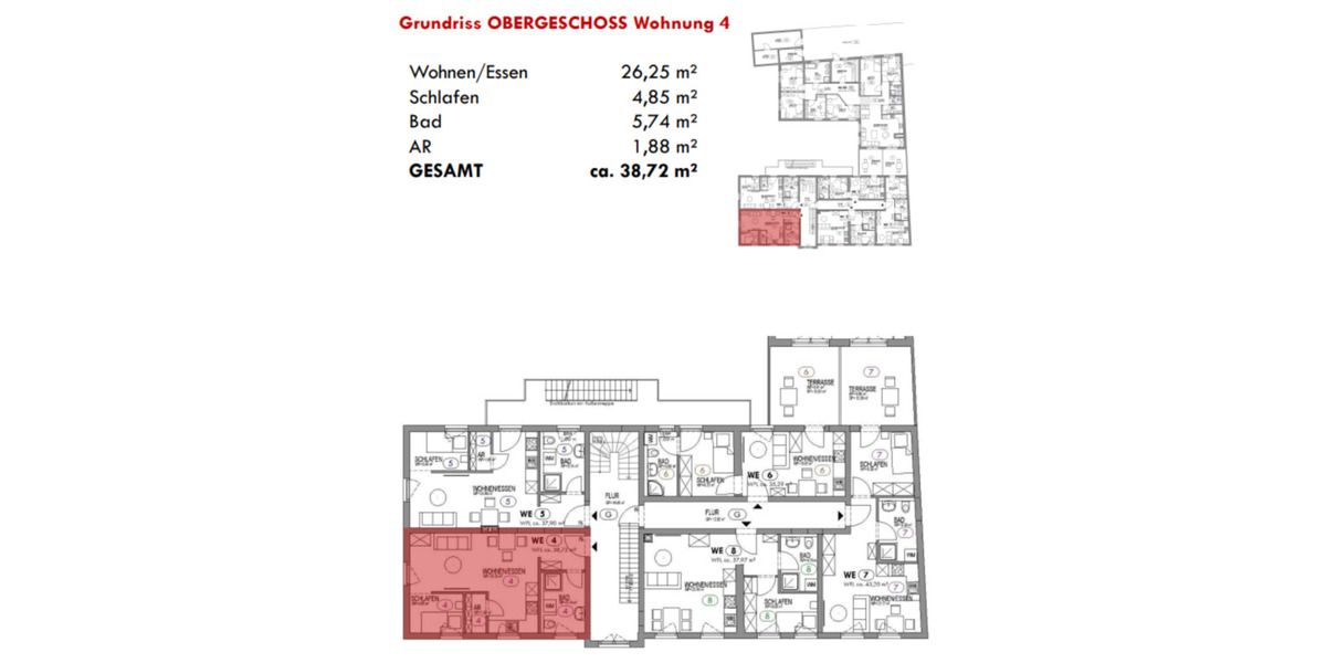 Erdgeschoßwohnung Wernberg-Köblitz Köblitz - 1 Zimmer, 37 m&sup2;, 456&euro; | Angebot:25887618