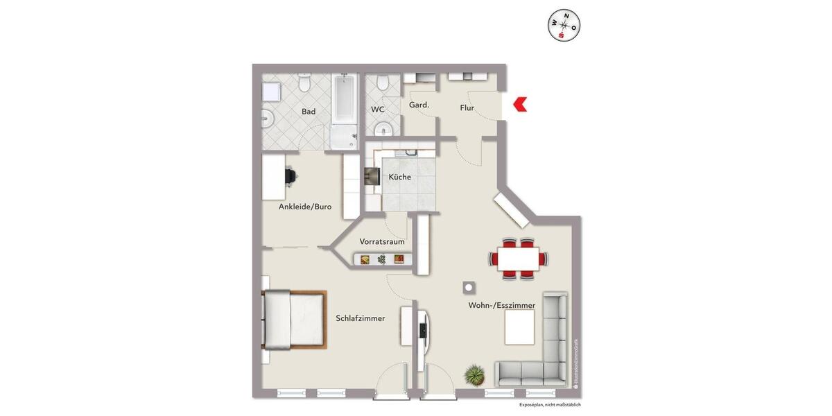 Etagenwohnung Hersbruck - 2.5 Zimmer, 90 m&sup2;, 795&euro; | Angebot:24976247