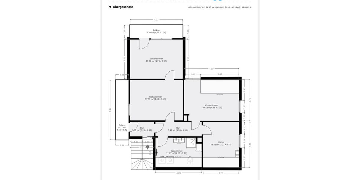 Etagenwohnung Muhr am See - 4 Zimmer, 105 m&sup2;, 1.050&euro; | Angebot:24422373