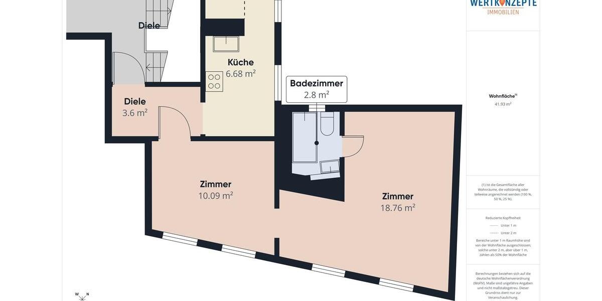Erdgeschoßwohnung Lübeck Sankt Lorenz Nord - 2 Zimmer, 42 m&sup2;, 635&euro; | Angebot:26000281
