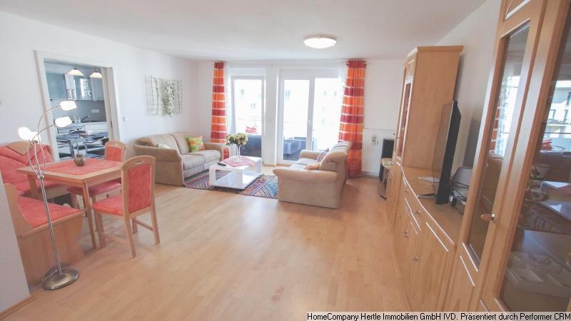 Gut ausgestattet und möbliert mit Balkon sowie TG-Stellplatz für 3-12 Monate im Rieselfeld