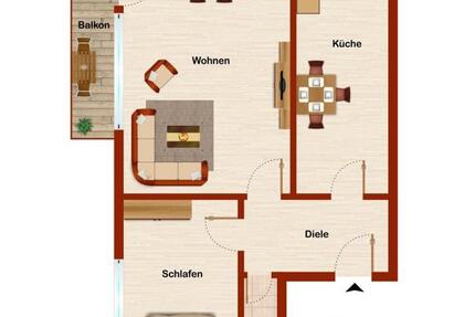 Wohnung Hamm Heessen - 2.5 Zimmer, 59 m&sup2;, 419&euro; | Angebot:24712521