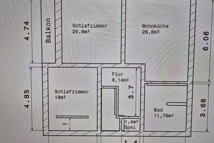 Helle Wohnung im 1 OG 3 zimmer