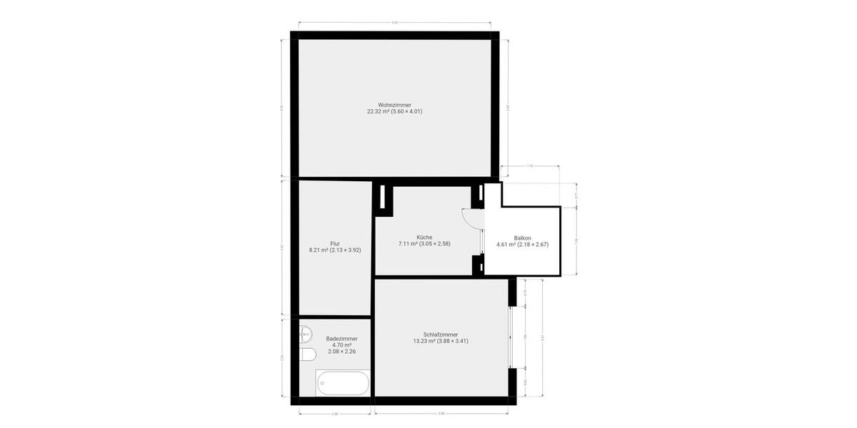 Wohnen auf Zeit Hamburg Eimsbüttel - 2 Zimmer, 54 m&sup2;, 1.300&euro; | Angebot:26620586