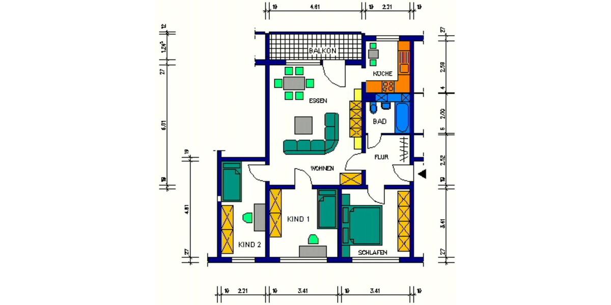 Etagenwohnung Marienberg - 4 Zimmer, 80 m&sup2;, 458&euro; | Angebot:24416222