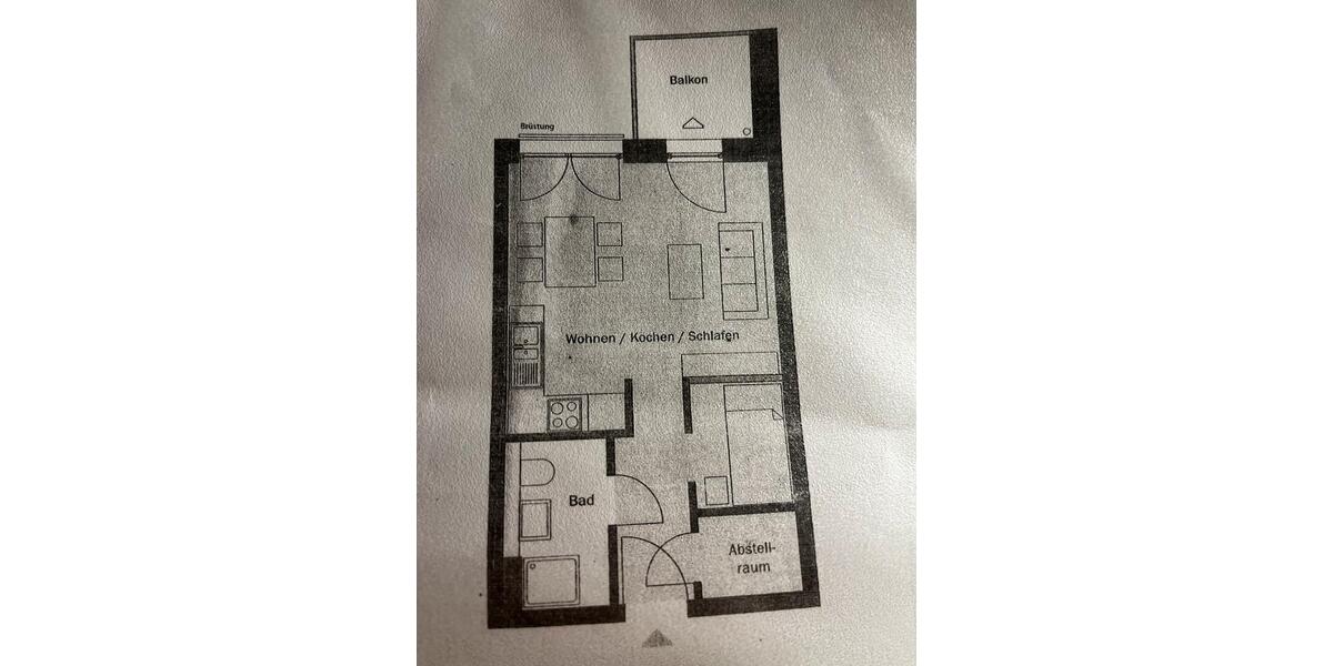 hübsche, 1 ZW mit Balkon 36,2 qm 1 zimmer