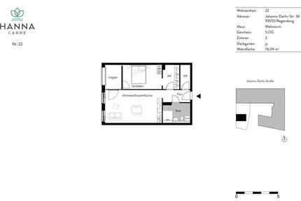 Wohnung Regensburg Brandlberg - 2.5 Zimmer, 76 m&sup2;, 1.538&euro; | Angebot:26287020