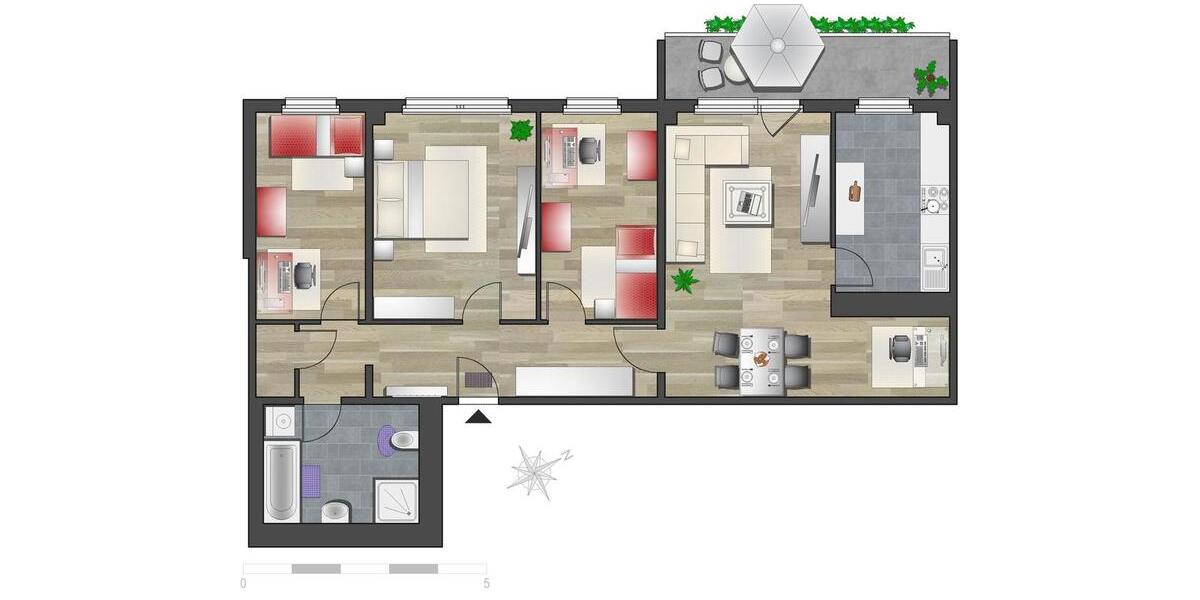 Etagenwohnung Chemnitz Klaffenbach - 4 Zimmer, 90 m&sup2;, 600&euro; | Angebot:26701498