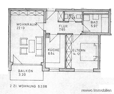Etagenwohnung Burgkirchen an der Alz - 2 Zimmer, 62 m&sup2;, 600&euro; | Angebot:25902006