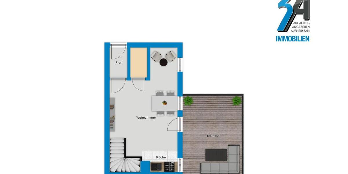 Maisonettenwohnung Halle (Saale) Am Wasserturm/Thaerviertel - 5 Zimmer, 113 m&sup2;, 1.407&euro; | Angebot:23847467
