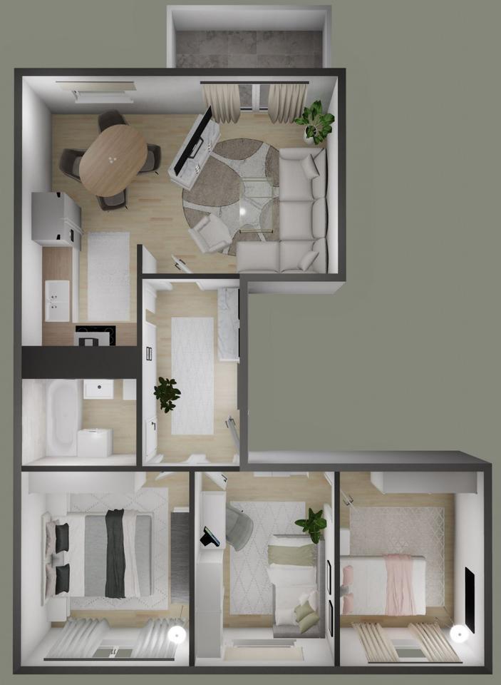 4-Zimmer-Wohnung - frisch saniert zimmer