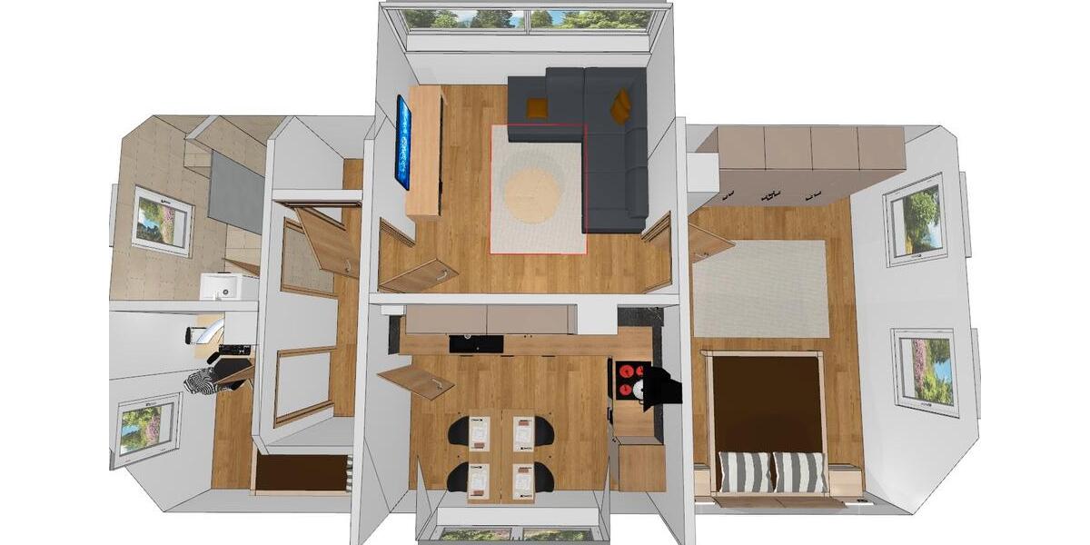 Dachgeschoßwohnung Lingen (Ems) - 2.5 Zimmer, 65 m&sup2;, 550&euro; | Angebot:26349348