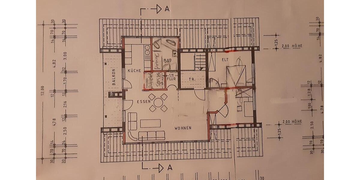 Dachgeschoßwohnung Billigheim - 3 Zimmer, 100 m&sup2;, 800&euro; | Angebot:24545465