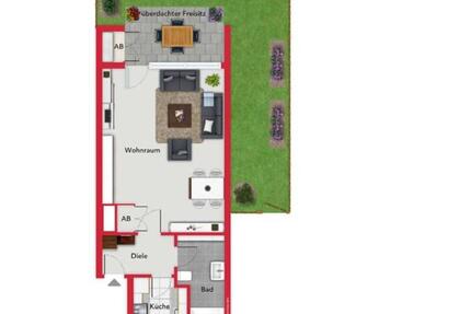 Wohnen auf Zeit Oldenburg Ziegelhof - 1 Zimmer, 43 m&sup2;, 849&euro; | Angebot:25108203