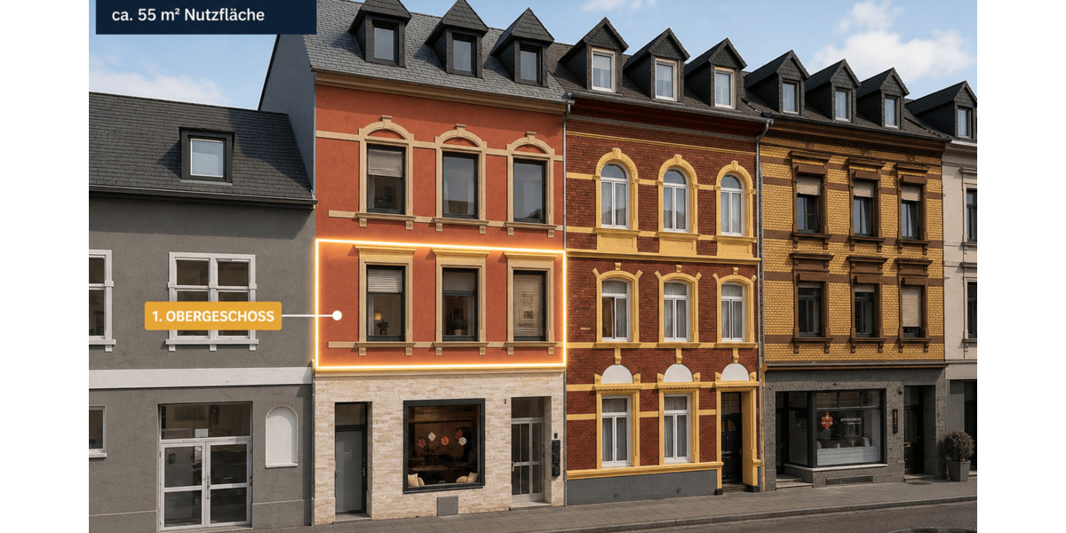 Etagenwohnung Trier Trier-Süd - 2 Zimmer, 55 m&sup2;, 850&euro; | Angebot:26694854
