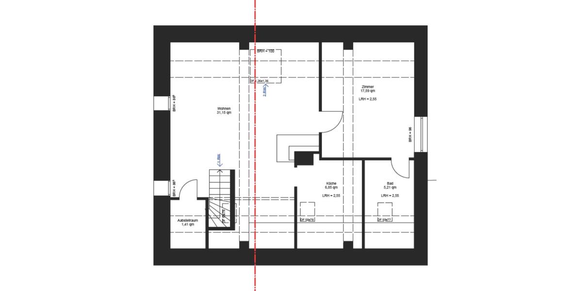 Dachgeschoßwohnung Rheinfelden (Baden) - 2 Zimmer, 62 m&sup2;, 800&euro; | Angebot:25960810