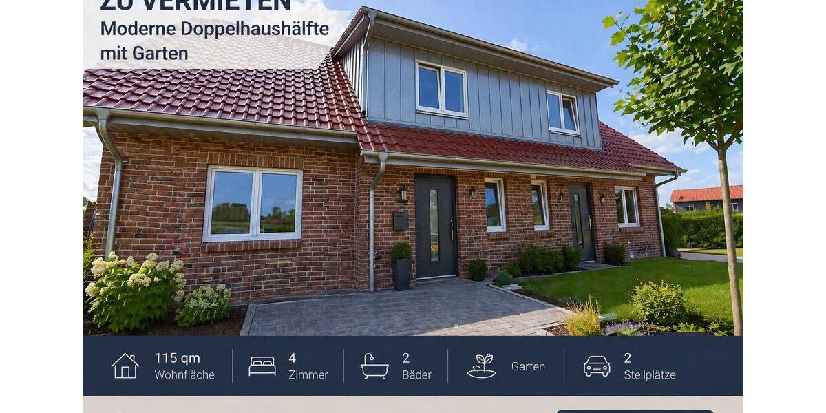 Doppelhaushälfte Hagenow - 4 Zimmer, 115 m&sup2;, 1.390&euro; | Angebot:26416799