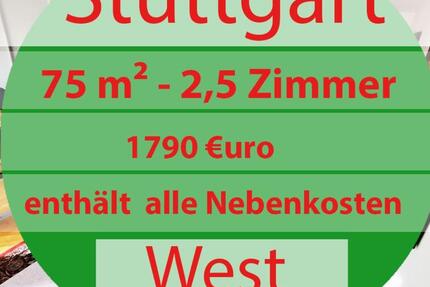 Wohnen auf Zeit Stuttgart - 2.5 Zimmer, 75 m&sup2;, 1.790&euro; | Angebot:24730634