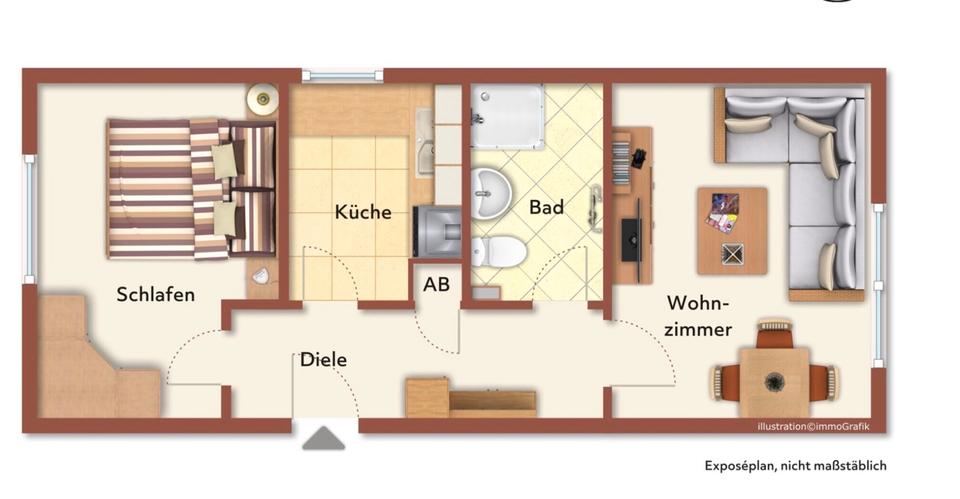 Erdgeschoßwohnung Nürnberg Sankt Leonhard - 2 Zimmer, 47 m&sup2;, 720&euro; | Angebot:24819910