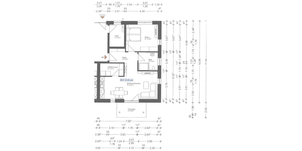 Erdgeschoßwohnung Apen - 2 Zimmer, 66 m&sup2;, 800&euro; | Angebot:25710641