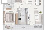 Etagenwohnung Augsburg Universitätsviertel - 2 Zimmer, 68 m&sup2;, 894&euro; | Angebot:26538622