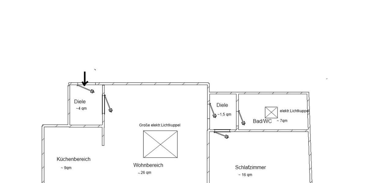 Dachgeschoßwohnung Bernburg (Saale) - 2 Zimmer, 63 m&sup2;, 410&euro; | Angebot:25715837