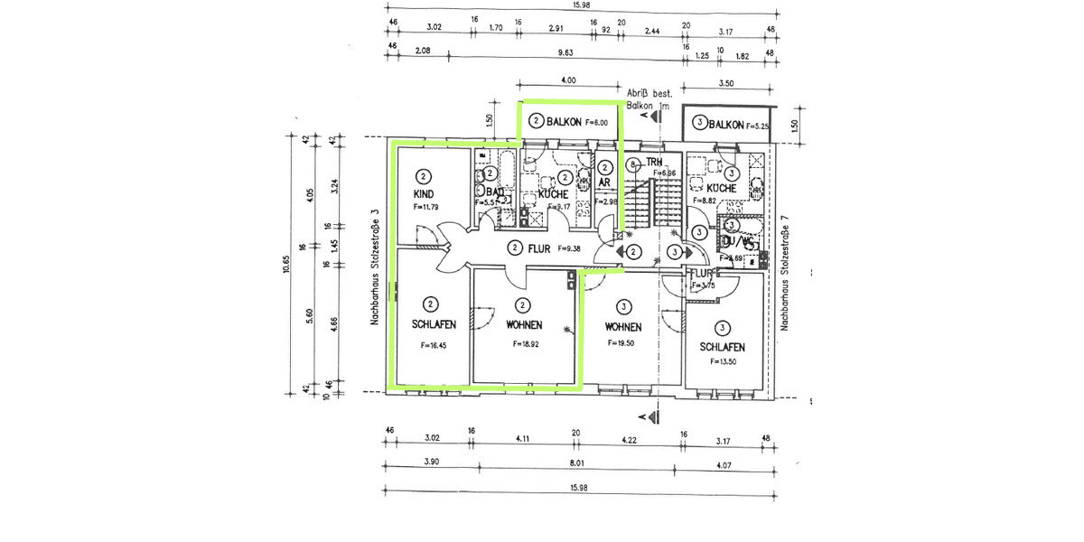 Etagenwohnung Eisenach - 3 Zimmer, 77 m&sup2;, 578&euro; | Angebot:24973477