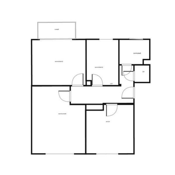 Für Paare oder kleine Familien: 3-Zimmer-Wohnung mit Balkon zimmer