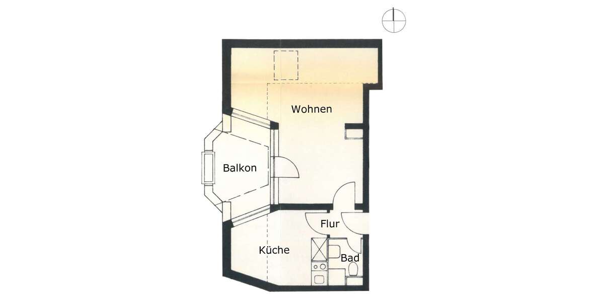 Etagenwohnung Göttingen Weende / Deppoldshausen - 1 Zimmer, 41 m&sup2;, 550&euro; | Angebot:26146696