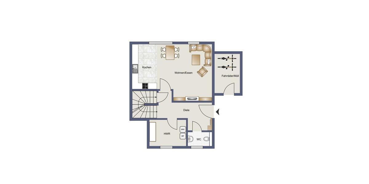 Doppelhaushälfte Wittmund - 4 Zimmer, 85 m&sup2;, 1.200&euro; | Angebot:26441662