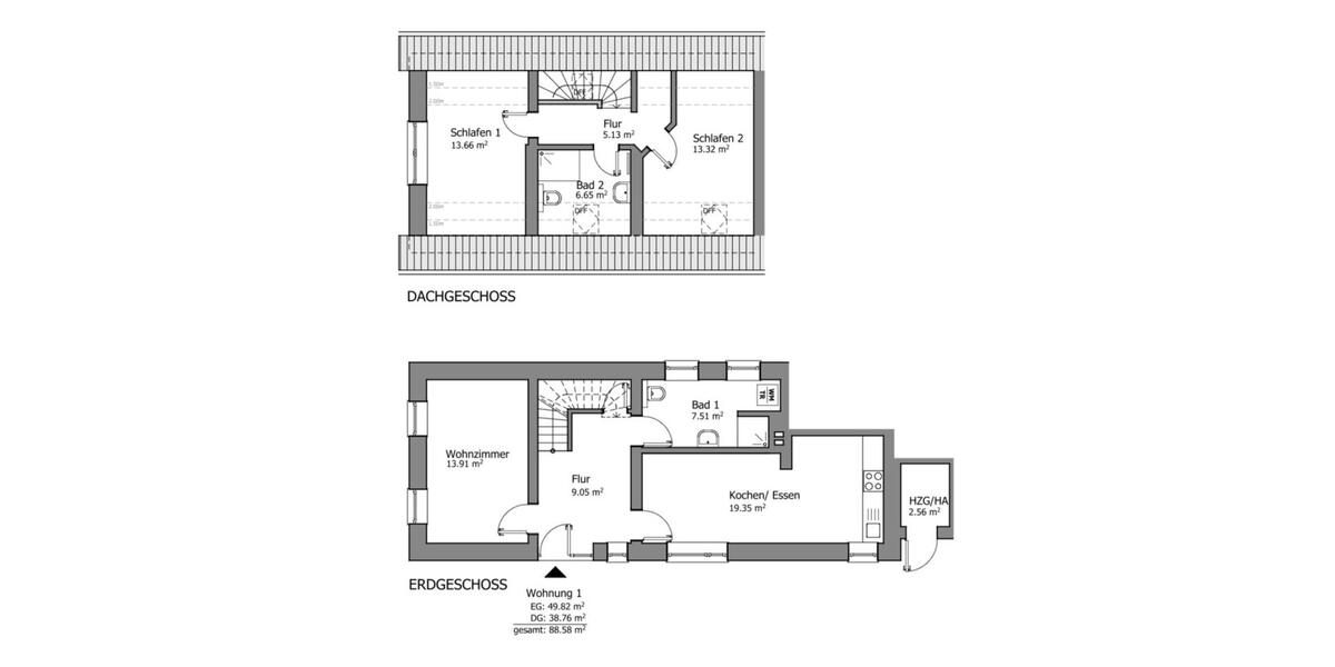 Etagenwohnung Bruchhausen-Vilsen Vilsen - 3 Zimmer, 90 m&sup2;, 990&euro; | Angebot:24743423