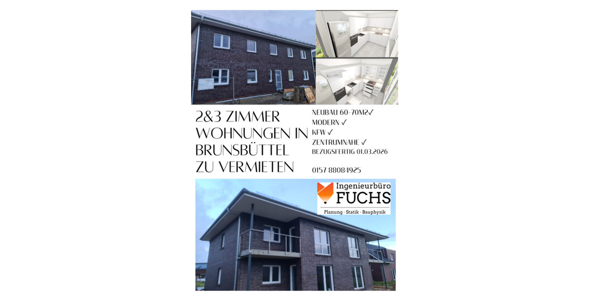 Komfort, Ruhe & Lebensqualität – Mietwohnung in Brunsbüttel 3 zimmer