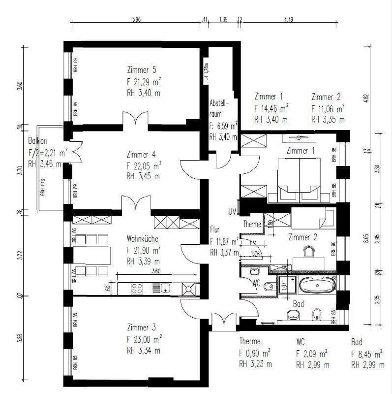 Winskiez: TOP-sanierte Altbauwohnung in sehr gefragter Wohnlage 5 zimmer