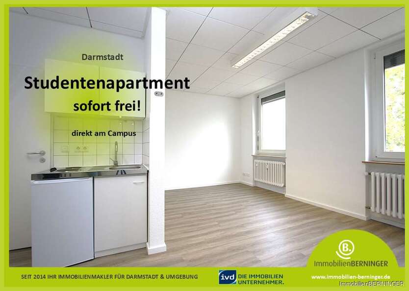 Wohnung zum Mieten in Darmstadt 540 € 26.61 m² 1 zimmer