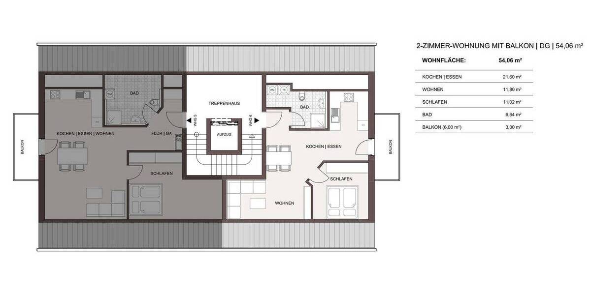 Etagenwohnung Heldenstein Goldau - 2 Zimmer, 54 m&sup2;, 700&euro; | Angebot:26800581