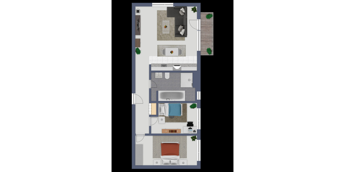 Etagenwohnung Bucha - 3 Zimmer, 90 m&sup2;, 1.129&euro; | Angebot:26007143