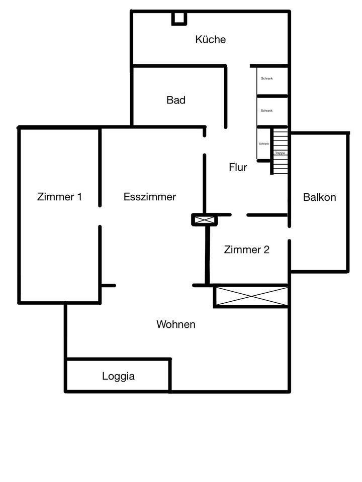 Frisch sanierte Dachgeschoßwohnung mit Balkon, Loggia, Garage