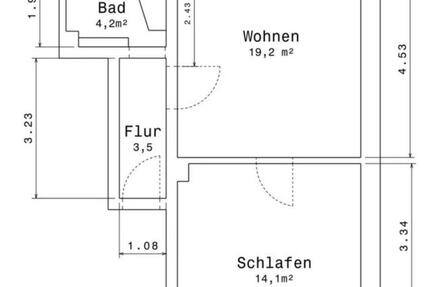 Wohnung Löbau - 2 Zimmer, 41 m&sup2;, 350&euro; | Angebot:25253513