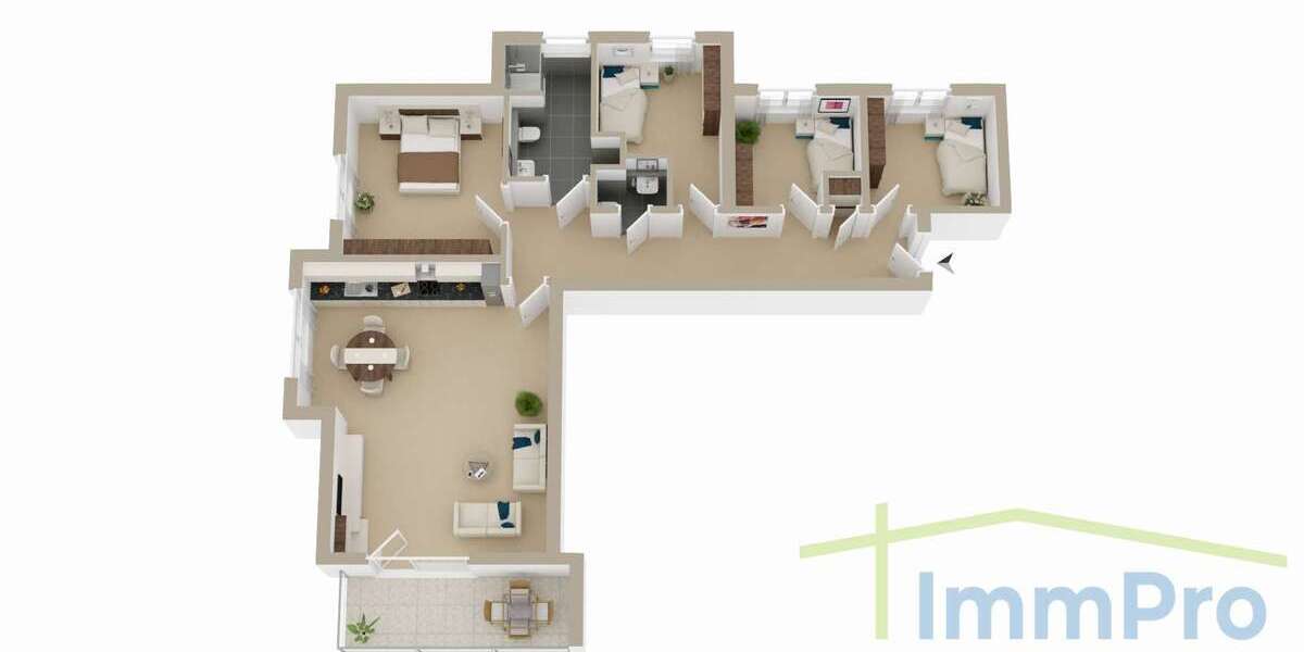 Etagenwohnung Ebhausen - 5.5 Zimmer, 124 m&sup2;, 1.350&euro; | Angebot:27076439